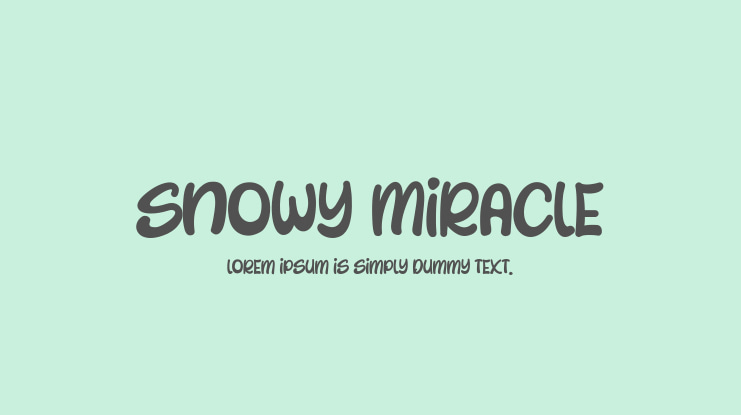 Snowy Miracle Font