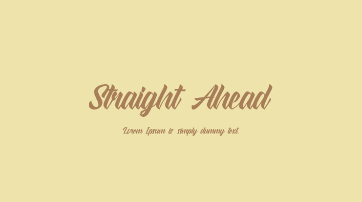 Straight Ahead Font Family