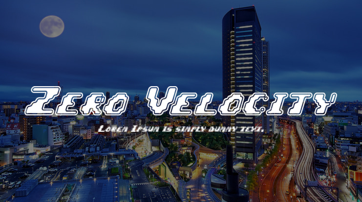 Zero Velocity Font
