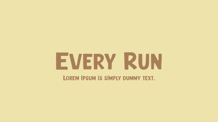Every Run Font