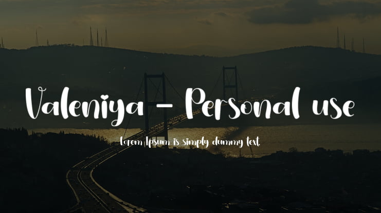 Valeniya - Personal use Font
