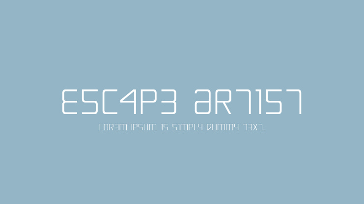 Escape Artist Font Family