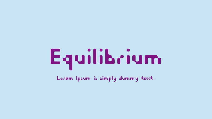Equilibrium Font