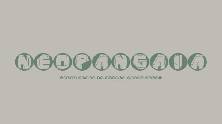 NeoPangaia Font Family