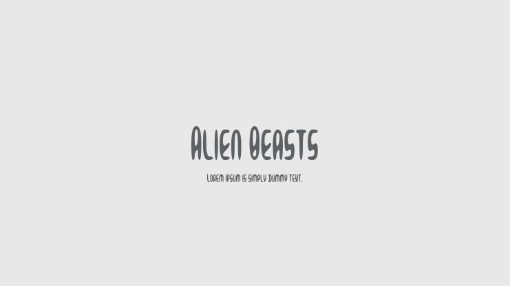 Alien Beasts Font