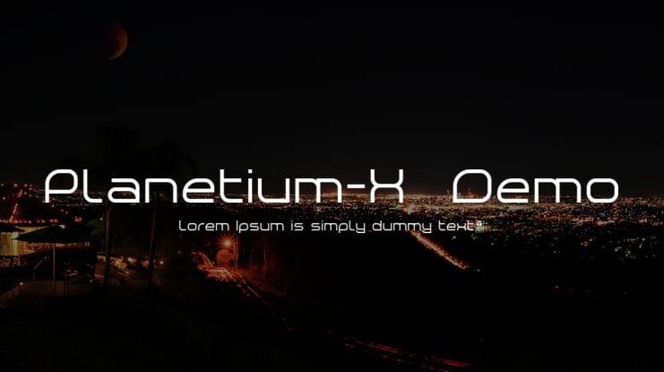 Planetium-X  Demo Font Family