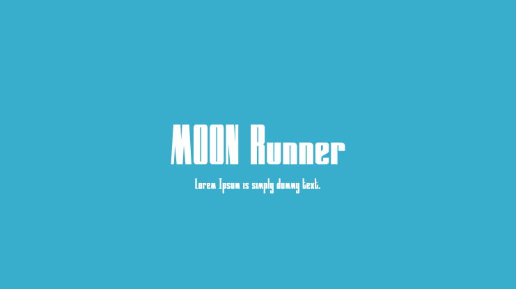 MOON Runner Font Family