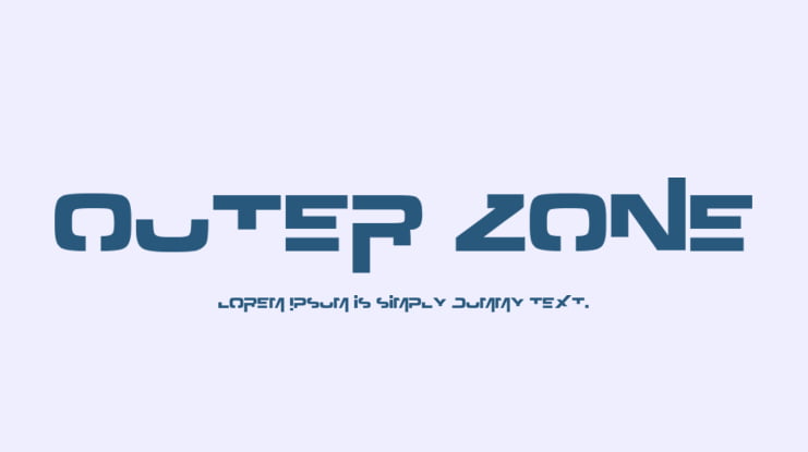 Outer zone Font