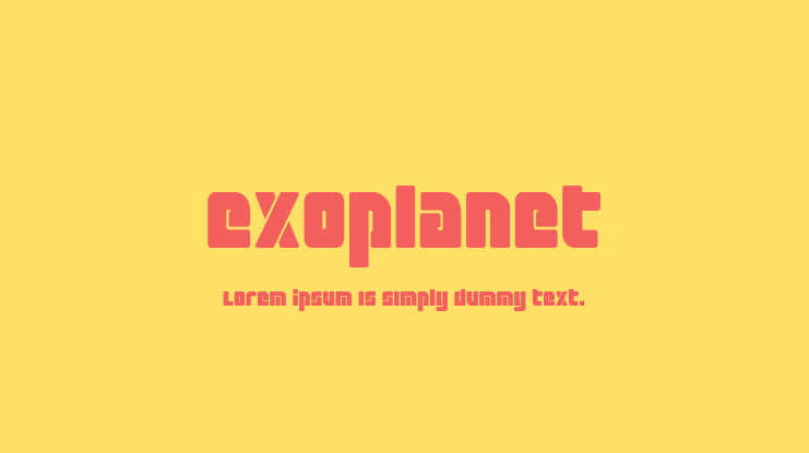 Exoplanet Font Family