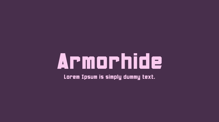 Armorhide Font Family