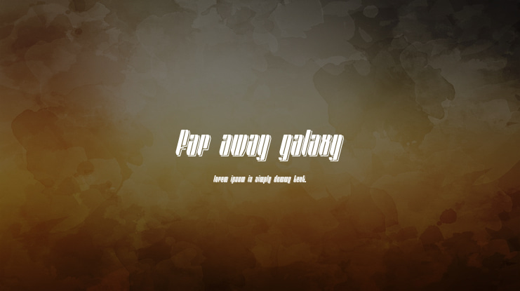 Far away galaxy Font