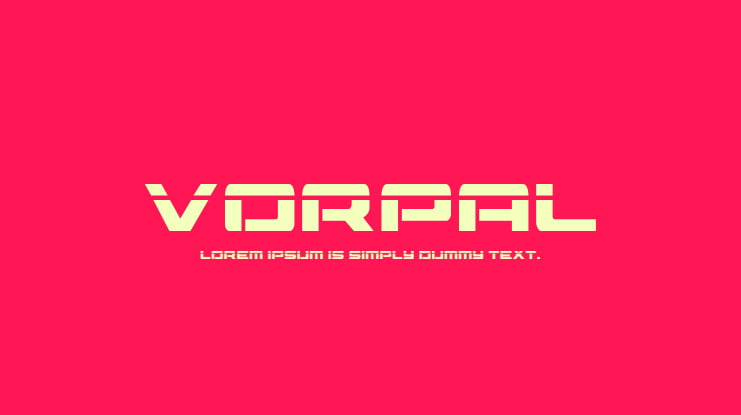 Vorpal Font Family