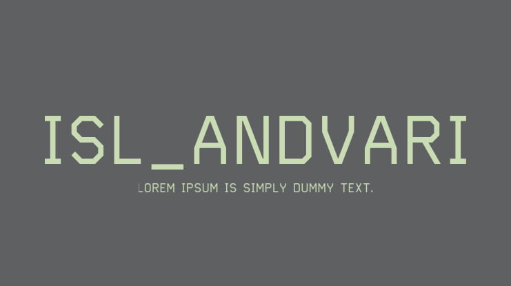 ISL_Andvari Font