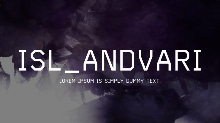 ISL_Andvari Font