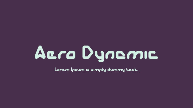 Aero Dynamic Font Family