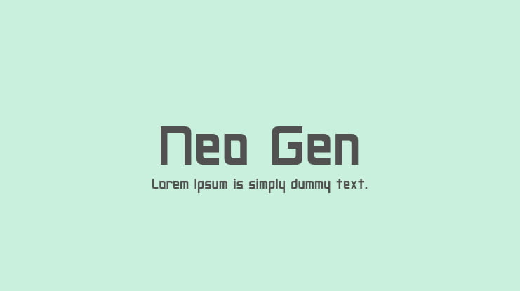 Neo Gen Font Family