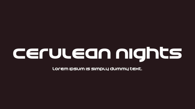 Cerulean Nights Font