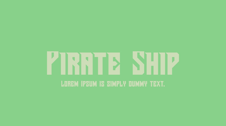 Pirate Ship Font