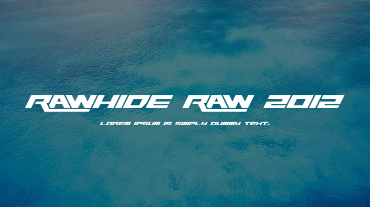 Rawhide Raw 2012 Font