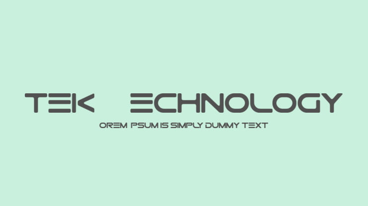 Gtek Technology Font