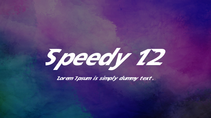Speedy 12 Font