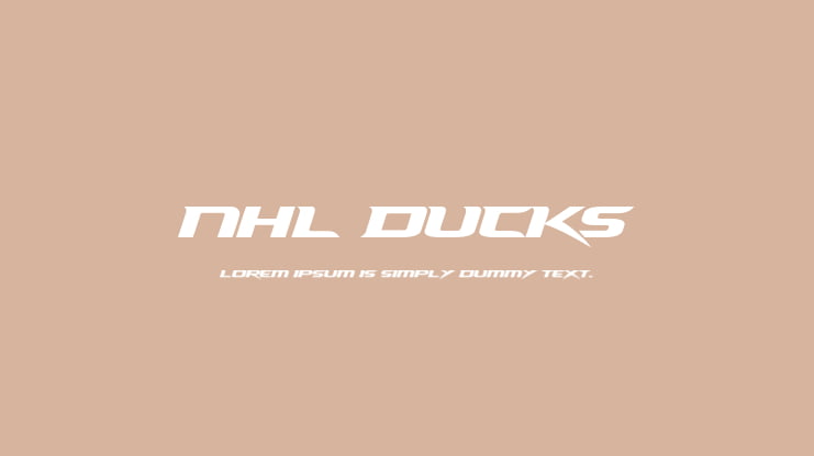 NHL Ducks Font