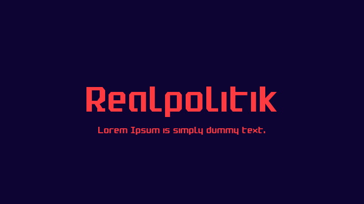 Realpolitik Font Family