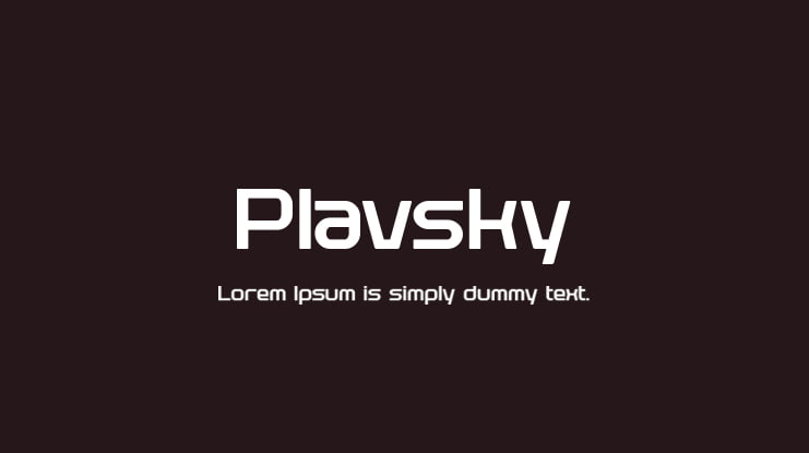 Plavsky Font Family
