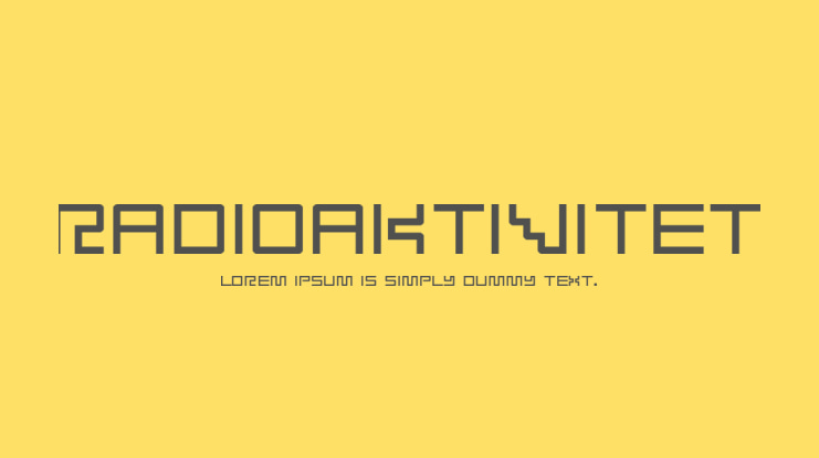 Radioaktivitet Font