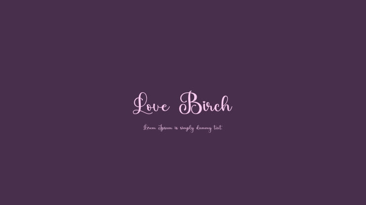 Love Birch Font