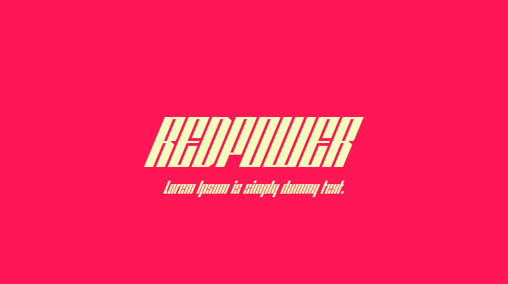 REDPOWER Font