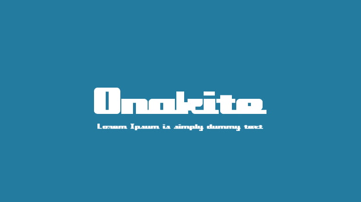 Onakite Font Family