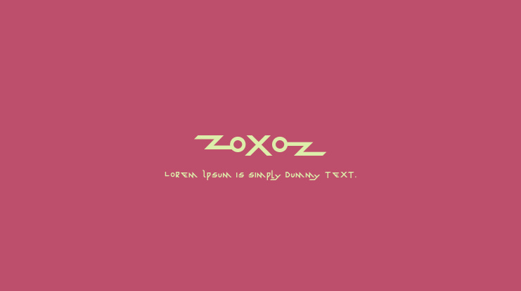 Zoxoz Font