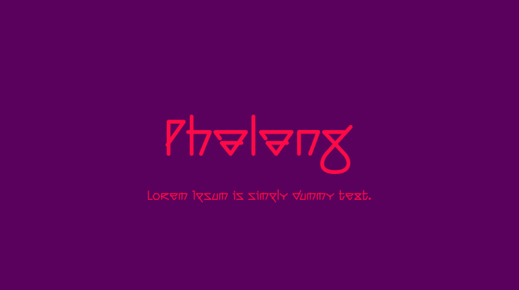 Phalang Font
