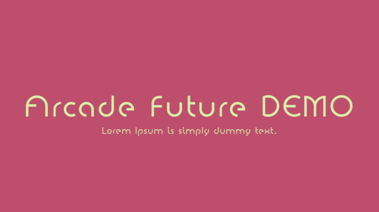 Arcade Future DEMO Font