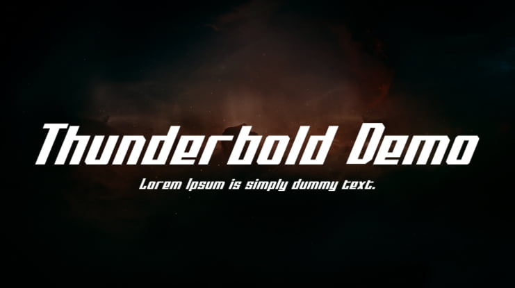 Thunderbold Demo Font