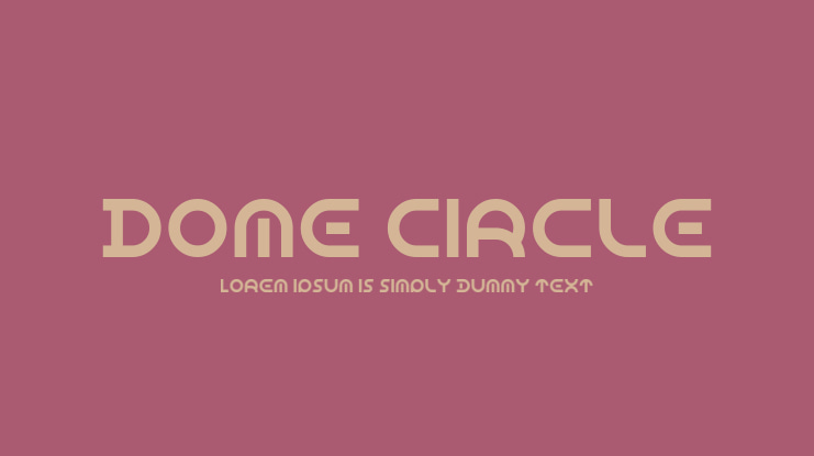 Dome Circle Font