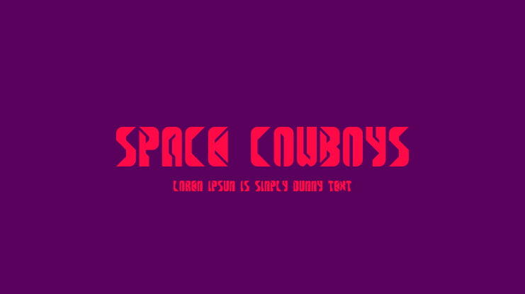 SPACE COWBOYS Font