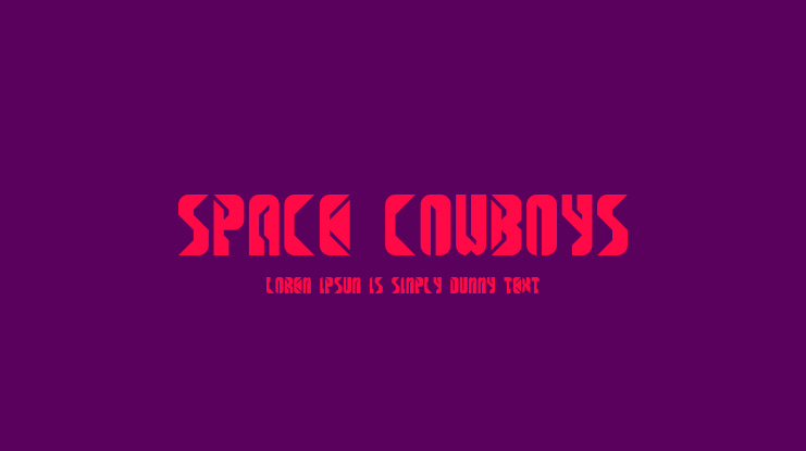 SPACE COWBOYS Font
