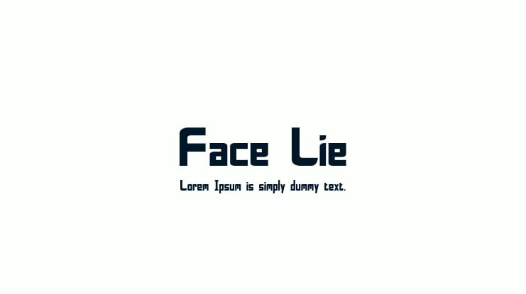 Face Lie Font