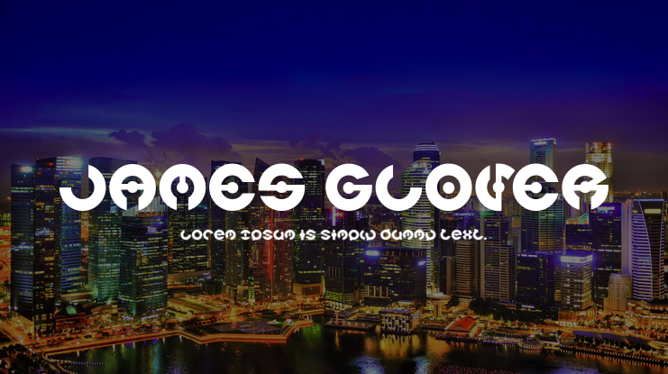 JAMES GLOVER Font Family