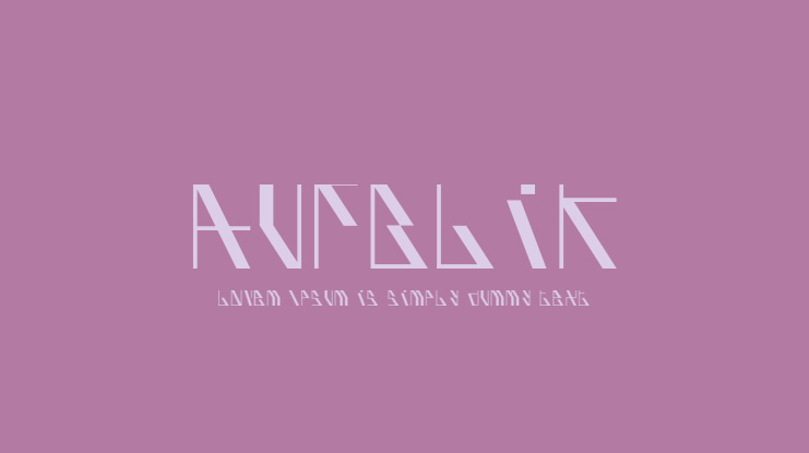 AufBliK Font Family