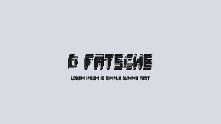 3d fatsche Font