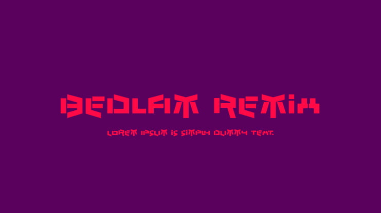 Bedlam Remix Font