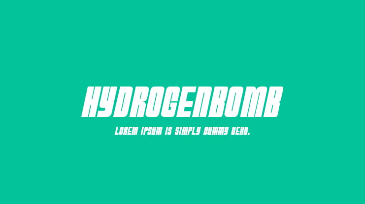 HydrogenBomb Font