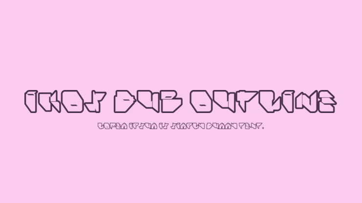 Ikos Dub Outline Font Family