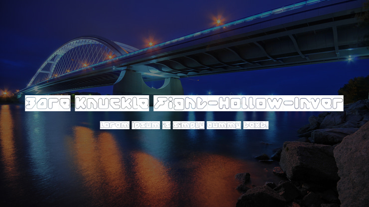 Bare Knuckle Fight-Hollow-Inver Font Family