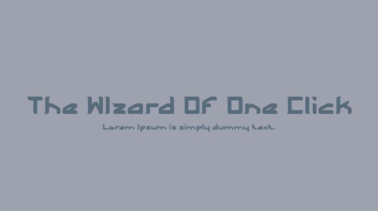The WIzard Of One Click Font Family