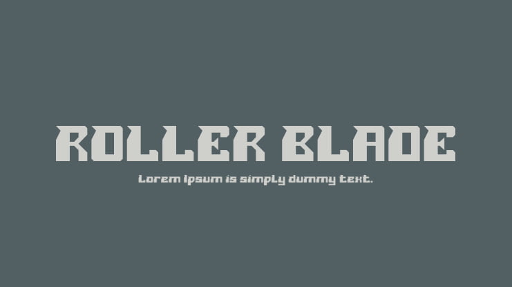 ROLLER BLADE Font Family