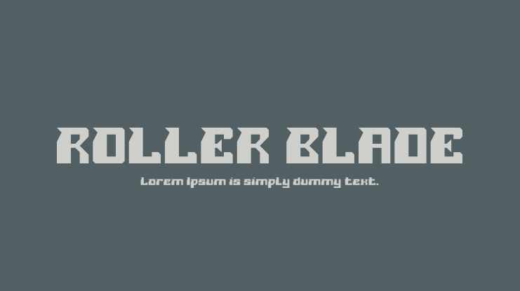 ROLLER BLADE Font Family